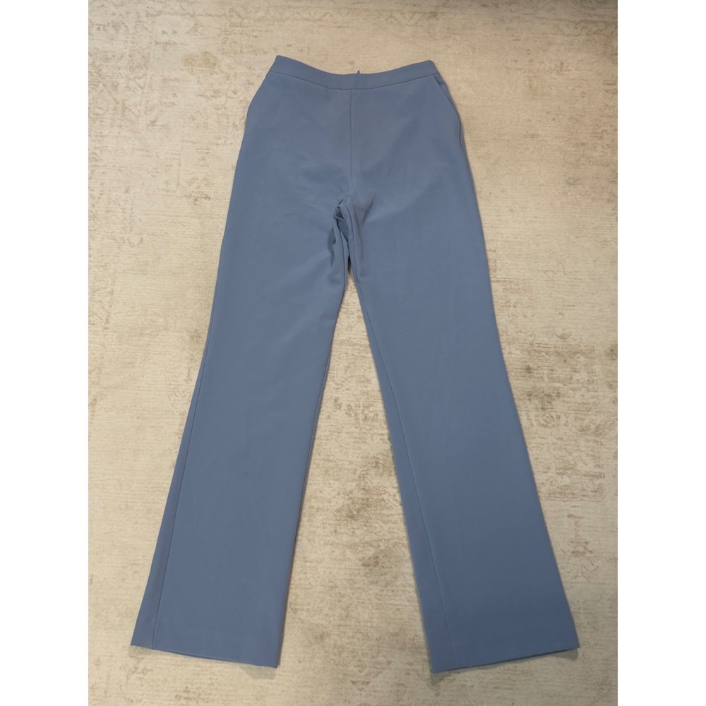 NBD Womens Dusty Blue High Waisted Wide Leg Trousers Size M Dress Pants